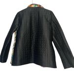 Women’s open front jacket size M quilted artsy fun whimsical statement casual Size M Photo 2