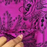 Diane Von Furstenberg  pink black high rise wide leg silk floral size 2 Photo 4