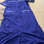 Ekouaer NWT  blue button front dress M Photo 8