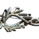 Juliana Amber Rhinestones Twisted Style Brooch With Prong Setting Vintage Orange Photo 5