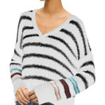 Michael Stars Michael Stars Janie Drop Shoulder Stripe Sweater Size Small Preppy NEW Photo 0