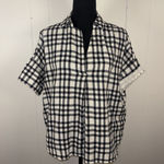 Madewell Courier Button-Back Shirt in Double-Faced Plaid Size S Short Sleeve Photo 0