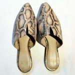 Paige Alia Snakeskin V-Notch Vamp Pointed Toe Slide Mules Sz 8 💛 Photo 1