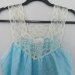 Givenchy Vintage  intimates blue checkered slip Nightgown Dress Photo 3