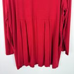 J. Jill Wearever Collection Pleated One Button Peplum Cardigan Red Plus Size 2X Photo 9