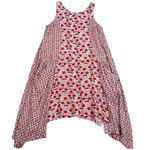 Philosophy Handkerchief Hem Dress Women's 12 Red Floral Sleeveless Pockets Photo 0