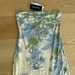 Tiger Mist  Maxi Dress Strapless Tapestry Theo Size L Yellow Green & Blue Photo 1