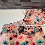 Tolani  Elaine Cream One Shoulder Pure Silk Dress Sz L Photo 6