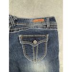 Bongo  Dark Wash Bootcut Jeans Womens 11 Contrast Stitching Back Flap Pockets Photo 4