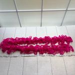 Handmade  Neon Pink Crocheted Ruffle Scarf Photo 1