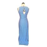 Benpin Womens Maxi dress Sleeveless Purple Blue Textured Side Slit Full Long Size XS Photo 2