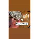 Coldwater Creek White Leather BELT Large Gold Tone Buckle X1 / XL Scroll 48” Photo 9