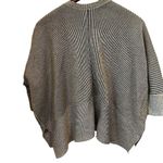 CAbi  S white and black striped zip up‎ oversized top Photo 5