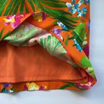 Ralph Lauren black label orange tropical floral silk pencil skirt, size 6 Photo 9