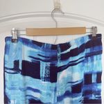 Natori Blue Abstract Lounge Swimwear Medium Pants Drawstring Cotton Photo 3
