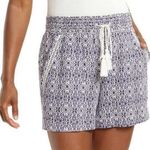 Briggs New York Linen Blend Lightweight Shorts Fringe Tassels Elastic Waistband Photo 0