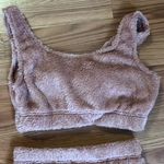 Plush lounge suit Medium. Shorts and top. New. Deep rose. Very comfy Photo 1