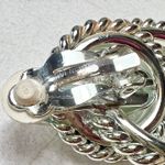 Givenchy Couture Silver Tiered Hoop Clip-On Earrings Photo 3