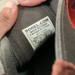 Sorel Joan of Arctic Wedge II Chelsea Suede Ankle Boot Carnelian Red sz 9 Photo 5