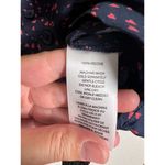 Beach Lunch Lounge Blue Red Heart Print Long Sleeve Viscose Button Up Top Size M Size M Photo 3