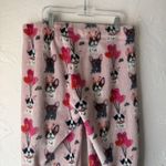 Doggie Drawings Pajama Pants Womens Small Pink French Bulldog Hearts Fleece Cute Photo 6