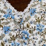 Laura Ashley  Sleeveless Linen Floral Romantic Mini Dress Lace Pockets - 12 Photo 6