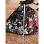 Forever Vintage USA Sakura Print Women’s Tie Neck Sleeveless Open Back Top L Size L Photo 4