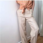 Ralph Lauren  100% Linen Khaki Pants Belt Loops 12 Wider Leg Photo 0