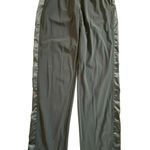 Lululemon Womens Black Track Pants Size 4 Rise Shine Relaxed Fit Satin Stripe Photo 3