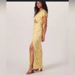 The Normal Brand Ezra Crepe Cinch Dress. Size Small Yellow Photo 2