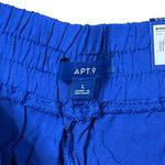 Apt. 9  Mid-Rise Solid Blue Pull On Casual Shorts Flat Front‎ Women Large NWT Photo 6