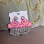 New beaded cowgirl earrings Pink Photo 0