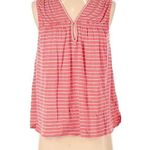 Sophie Max  Coral Pink Striped Tank‎ Top V-Neck Sleeveless Stretch XS X-Small New Photo 0