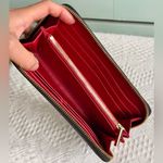 Cuyana Pebbled Leather Long Zip Continental Wallet Black/Red, VGUC, Has Monogram Photo 7