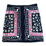 Talbots  Women's Pink Blue Beach Seashell Navy Skirt Size 8 Photo 0