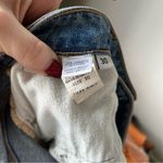 Etica Tyler Salinas River Frayed Detailing Straight Leg Crop Jeans 30" Blue Photo 4