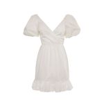 ALAMOUR THE LABEL Andrey Mini Dress, White, Medium White Photo 7