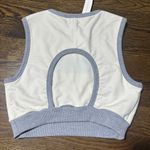 Sundry Anthropologie  Crop Lounge Tank Top Cream Blue Yellow NEW Photo 1