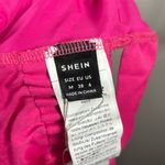 SheIn  Vacay Pink Tie Back /Off Shoulder Cropped Top Size Medium Photo 6
