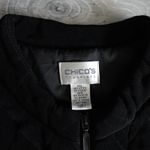 Chico's  Travelers Vintage Black Diamond Quilted Vest Size 1 Medium Photo 2