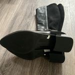 Hispanitas Women’s Black Leather Suede Tall Boot Riding Boots with Stretch 36 Size 5 Photo 8