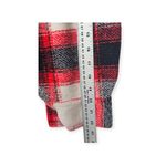 Veveret Plaid Button Down Shacket Women's Small Red Black Buffalo Check Photo 6