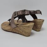 dexflex comfort Dex Flex T Strap Metallic Thong Wedge Sandal Gem Stone Jeweled Size 8.5 Photo 11