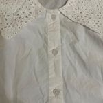 Calligraphie Lace Collar Long Sleeve white 100% cotton women's blouse size M Size M Photo 2