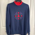 Gopher Sport apple teacher double collar sweatshirt size XL Blue Photo 0