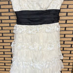 Masquerade  White And Black Lace Strapless Dress‎ Size 16/17 Photo 0