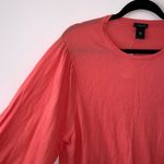 Ann Taylor NWT Pink Puff Sleeve Cotton Lightweight Sweater Photo 2