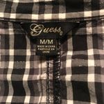 Guess Plaid Sparkle Button Up Long Sleeve Top Photo 3