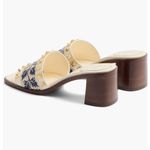 Nordstrom NWT Valentino Garavani County Slide Sandal Cream and Blue Embroidered Mules Photo 1