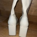 Windsor  Chic And Mod Patent Faux Leather Booties 8 cream Photo 6